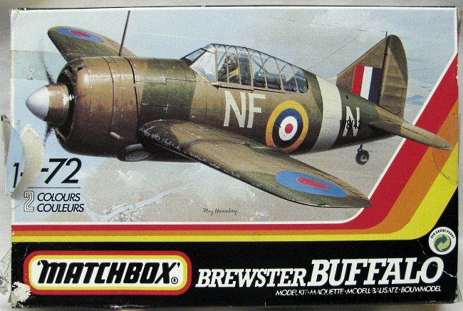 Matchbox 1/72 Brewster F2A Buffalo / B339D - New Zealand or Dutch East Indies Air Force, 40024 plastic model kit